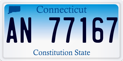 CT license plate AN77167