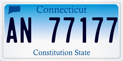 CT license plate AN77177