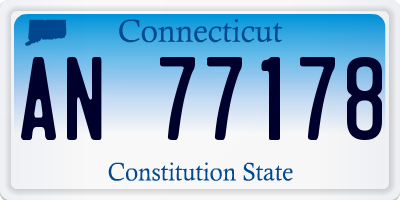 CT license plate AN77178
