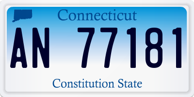 CT license plate AN77181