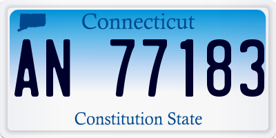 CT license plate AN77183
