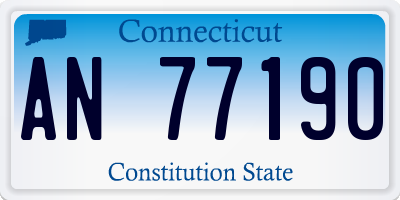 CT license plate AN77190