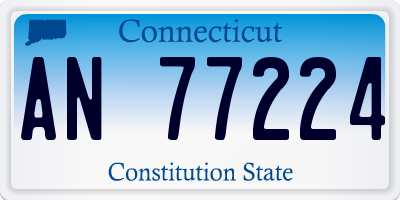 CT license plate AN77224