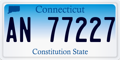 CT license plate AN77227