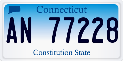 CT license plate AN77228