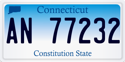 CT license plate AN77232