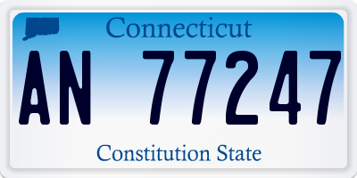 CT license plate AN77247