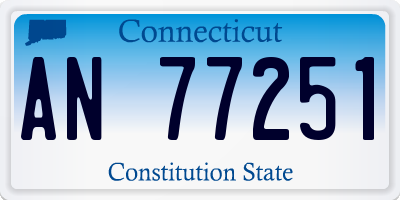 CT license plate AN77251