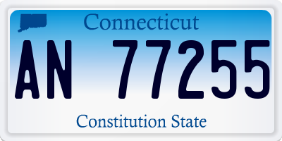 CT license plate AN77255