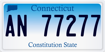 CT license plate AN77277
