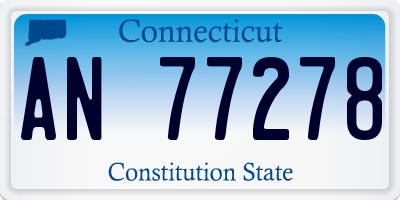 CT license plate AN77278
