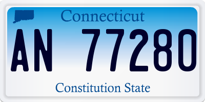 CT license plate AN77280
