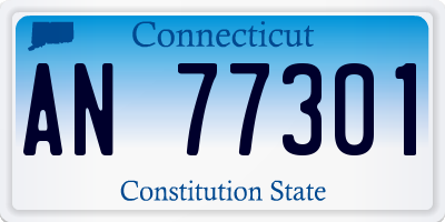 CT license plate AN77301