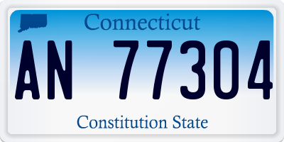 CT license plate AN77304