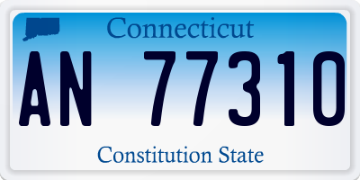 CT license plate AN77310