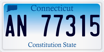 CT license plate AN77315