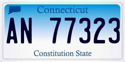CT license plate AN77323