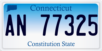 CT license plate AN77325
