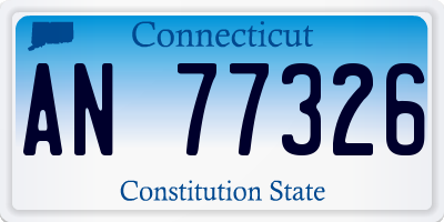 CT license plate AN77326