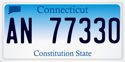 CT license plate AN77330