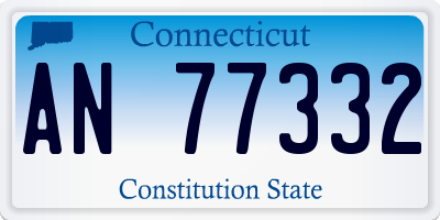 CT license plate AN77332
