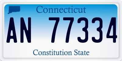 CT license plate AN77334