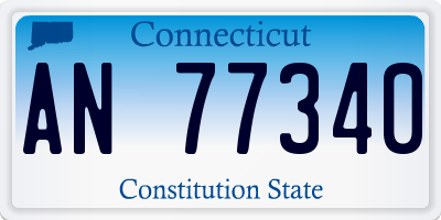 CT license plate AN77340
