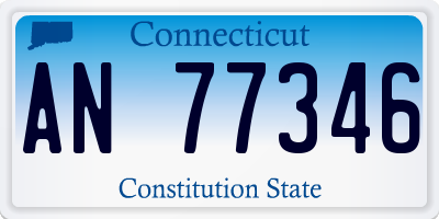 CT license plate AN77346