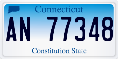 CT license plate AN77348