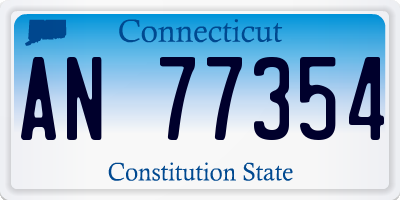 CT license plate AN77354