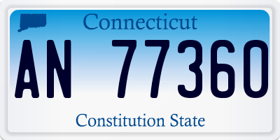 CT license plate AN77360