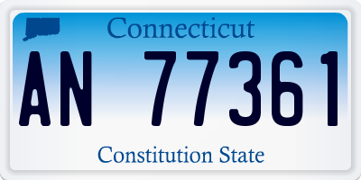 CT license plate AN77361