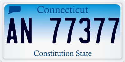 CT license plate AN77377