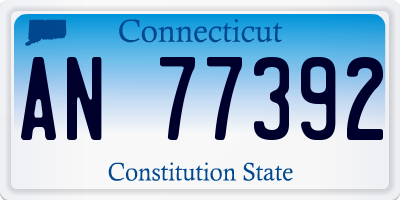 CT license plate AN77392