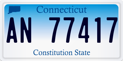 CT license plate AN77417