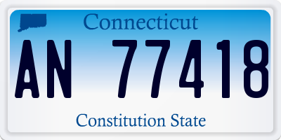 CT license plate AN77418