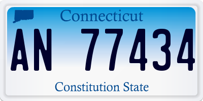 CT license plate AN77434