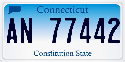 CT license plate AN77442
