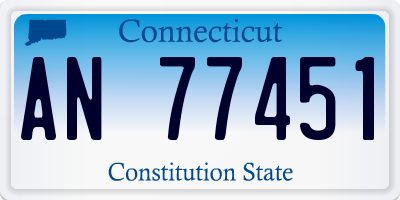 CT license plate AN77451