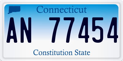 CT license plate AN77454