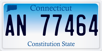 CT license plate AN77464