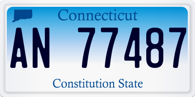 CT license plate AN77487