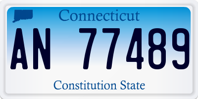 CT license plate AN77489