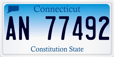 CT license plate AN77492