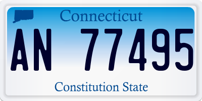 CT license plate AN77495