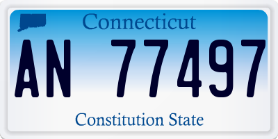CT license plate AN77497