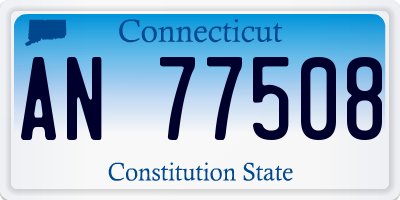 CT license plate AN77508