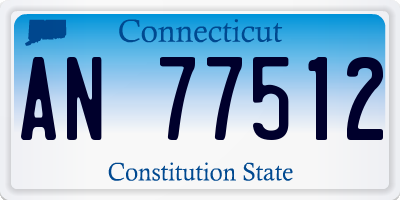 CT license plate AN77512