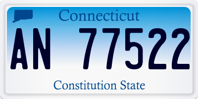 CT license plate AN77522