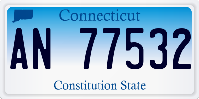 CT license plate AN77532